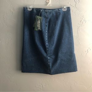 NWT VINTAGE LAUREN JEAN CO. DENIM SKIRT SIZE 6